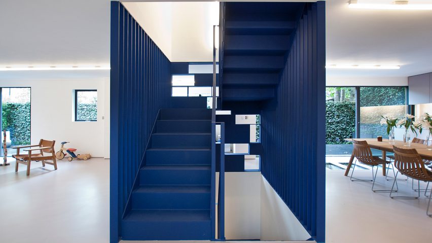 Interior design with classic blue pantone