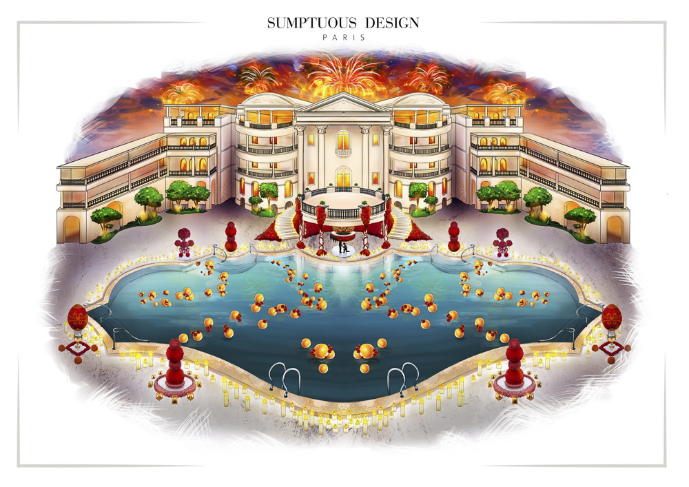 Luxury event design sketch